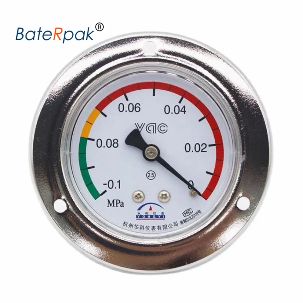 Y61B Vacuum Sealer -0.1-0Mpa Negative Pressure Gauge,BateRpak Vacuum machine barometer