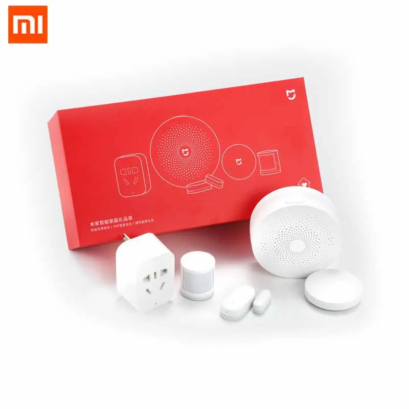 Xiaomi mijia casa inteligente conjunto de presente multi-função interruptor de soquete sem fio sensor de porta e janela sensor humano para casa inteligente