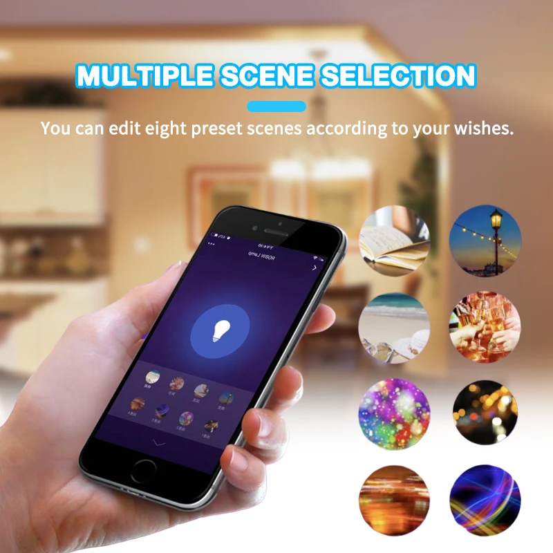 Tuya หลอดไฟ LED 3.0อัจฉริยะ rgbcw 9W E27แอปควบคุมชีวิตอัจฉริยะทำงานร่วมกับ Alexa Google Home