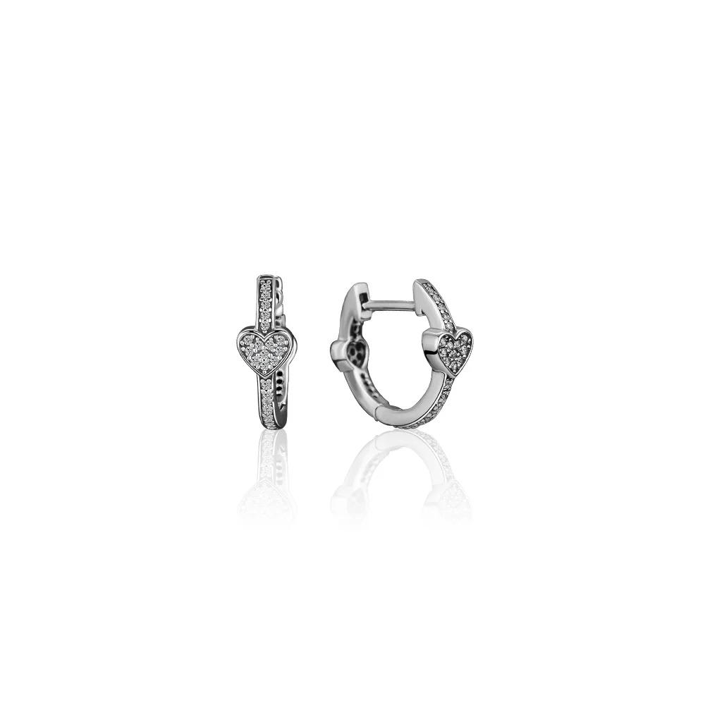 

Alluring Hearts Hoop Earrings Fashion Female Jewelry Sterling silver Earrings For Woman Jewelry Making