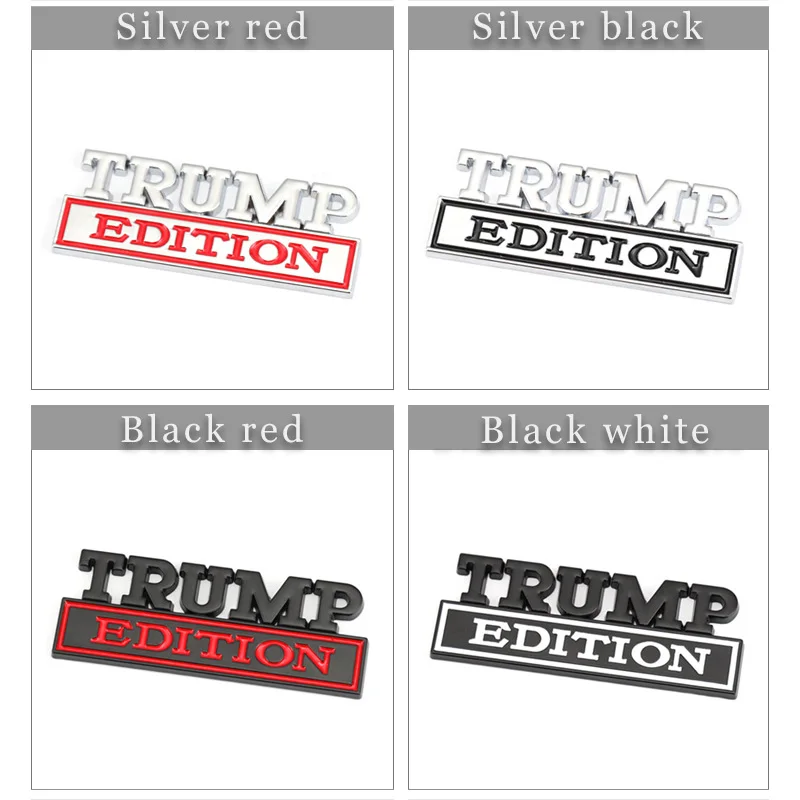 Trump Edition Emblem Badge Car Sticker for Jeep Compass Patriot Renegade Ford F150 F250 F350 Chevrolet Silverado RAM GMC Hummer