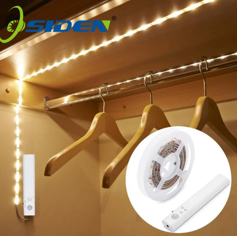 Kitchen Cabinet Light Tape LED Motion Sensor LED Strip Light Not waterproof Wireless PIR LED Lamp Battery Stairs Wardrobe Lamp