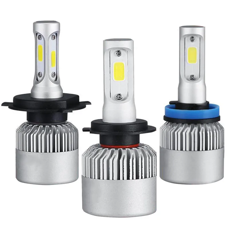 1Pc H4 H7 H11 COB Car LED Headlight Bulbs Hi-Lo Beam 36W 16000LM 6000K Auto Headlamp Led Car Light 12V Car Styling Bright