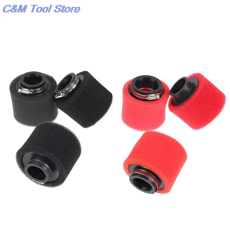 1PC 35mm 38mm 42mm 45mm 48mm Sponge Cleaner Moped Scooter Dirt Pit Motorcycle Bike Black Red Straight Neck Foam Air Filter