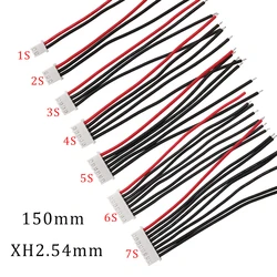 JST-XH2.54mm Balancer Female Cable 1S 2S 3S 4S 5S 6S Lipo Battery RC Parts Balance Charger Plug Line Wire Connector 22AWG 150mm