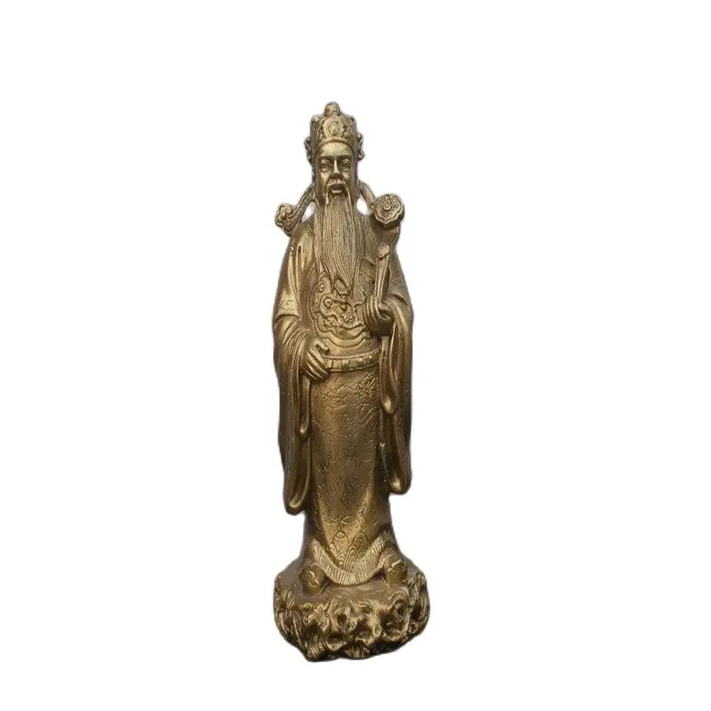 Chinese Old Bronzes Ruyi The God Of Wealth Copper Statue