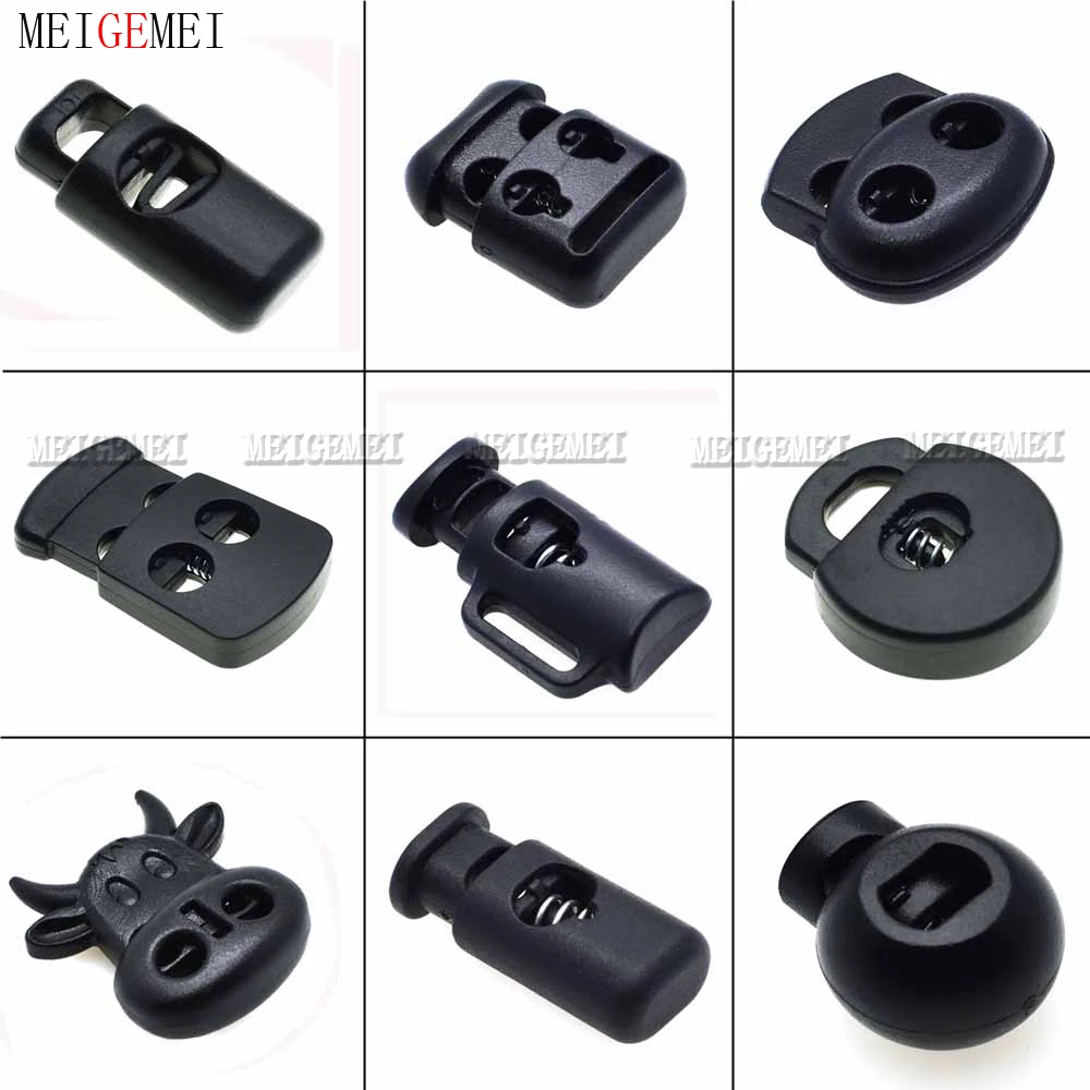 5pcs/pack Plastic Cord Lock Toggle Clip Stopper Belt Buckle For Paracord & Cord Tether Tip Cord Lock Backpack Accessories