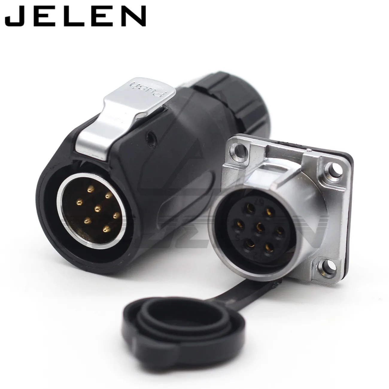 XHE20, IP67 2/3/4/5/6/7/8/9/10/12-pins waterdichte connector, M20 Paneelgemonteerde voedingskabelconnectorstekker en stopcontact