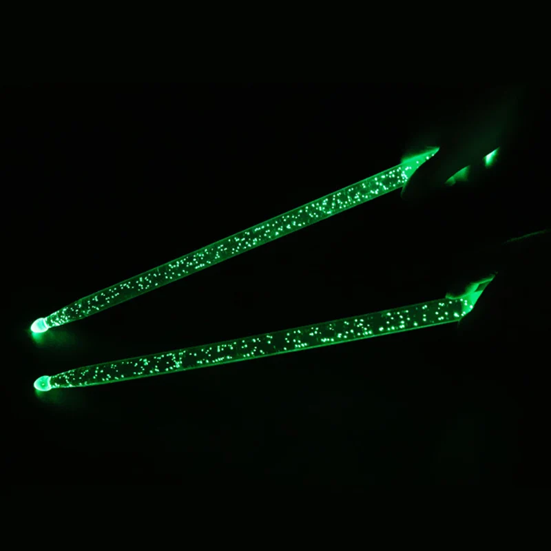 Drumsticks 5A Acrylic Flash Drum Stick Noctilucent Glow in The Dark Stage Performance Luminous Jazz Drumsticks