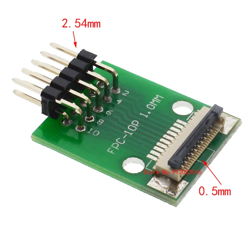 FPC/FFC Adapter Board 0.5mm To 2.54mm Connector Straight Needle And Curved Pin 6P/8P/10P/12P/20P/24P/26P/30P/34P/40P/50P/60P/80P