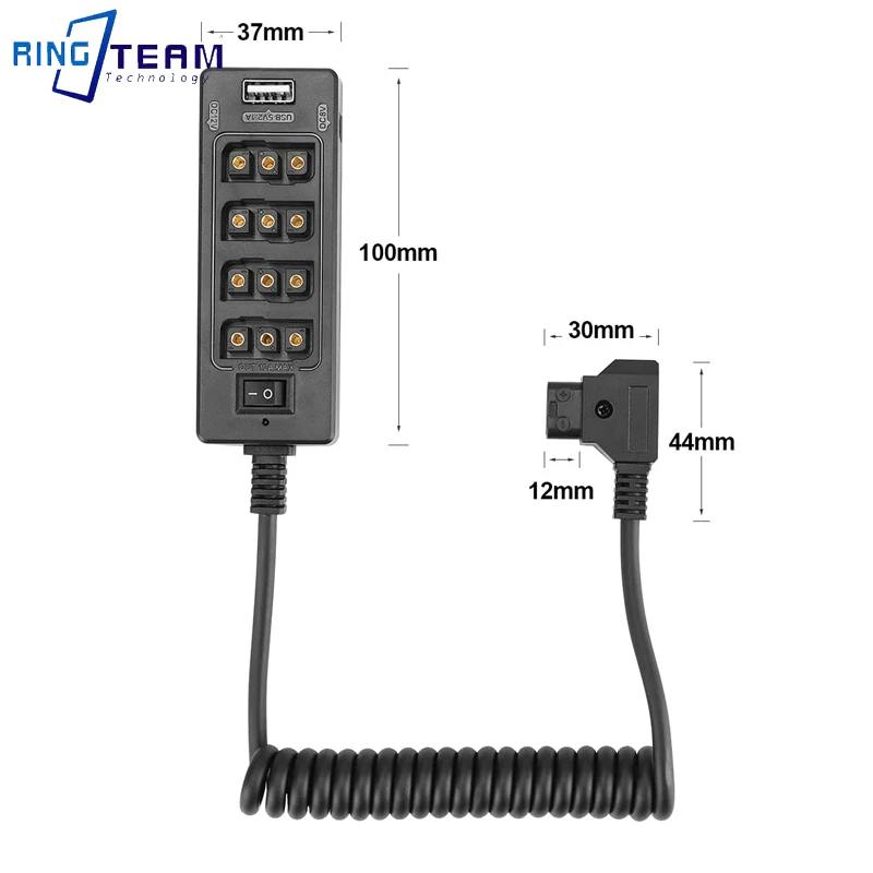 Is Suitable For Powering Multiple Wireless Receivers And On-Board Displays D-TAP1 Sub 4+2DC+1USB Hub