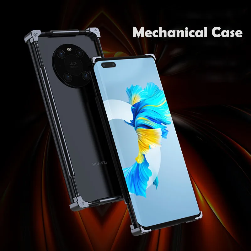 Metal Bumper Armor Phone Cases For Huawei Mate 60 50 40 30 Pro RS P60 P50 P40 Pro Aluminium Frame Protective Cover Fashion Shell