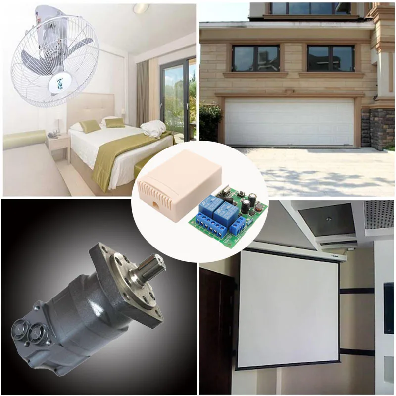 Commutateur de télécommande sans fil, récepteur de citations pour garage, éclairage, porte électrique, AC 85 ~ 250V, 10A, 2200W, 2CH, 2 gangs RF, 433MHz