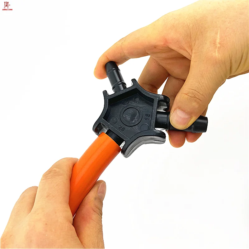 Imagem -04 - Ferramenta da Mão do Cortador do Reamer do Tubo do Triângulo para 16 mm 18 mm 20 mm 26 mm 32 mm Canalização Pex-al-pex da Tubulação Que Remeia e Chanfra a Ferramenta