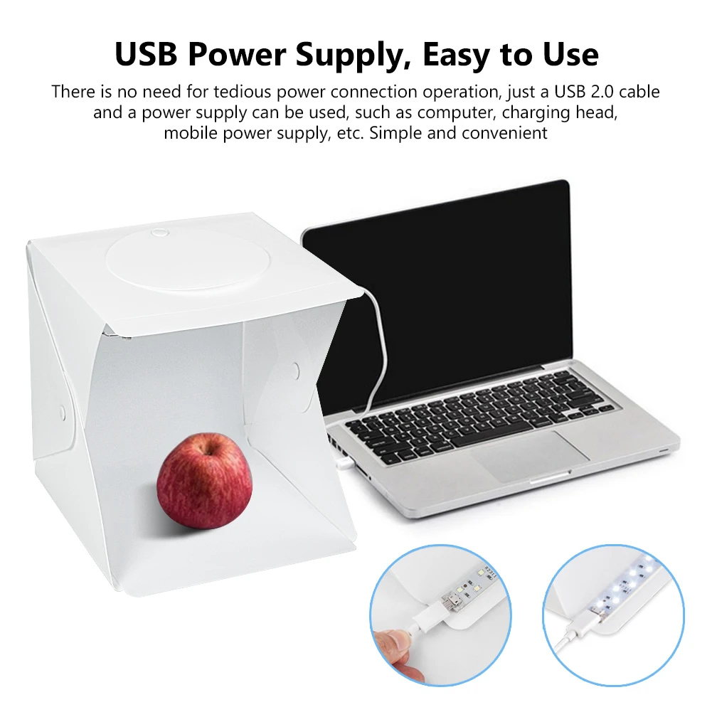 ポータブルフォトスタジオ用ライトボックス,6つの背景を持つソフトテント,ledキット