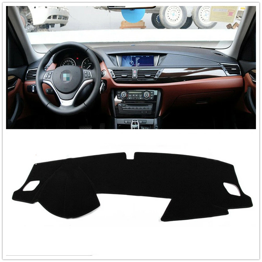 Front Dashboard Cover Carpet For BMW X1 2011-2015 Non Slip Black Car Dash Board Heat Proof Mat Sun Shield Pad Shade Strip Trim