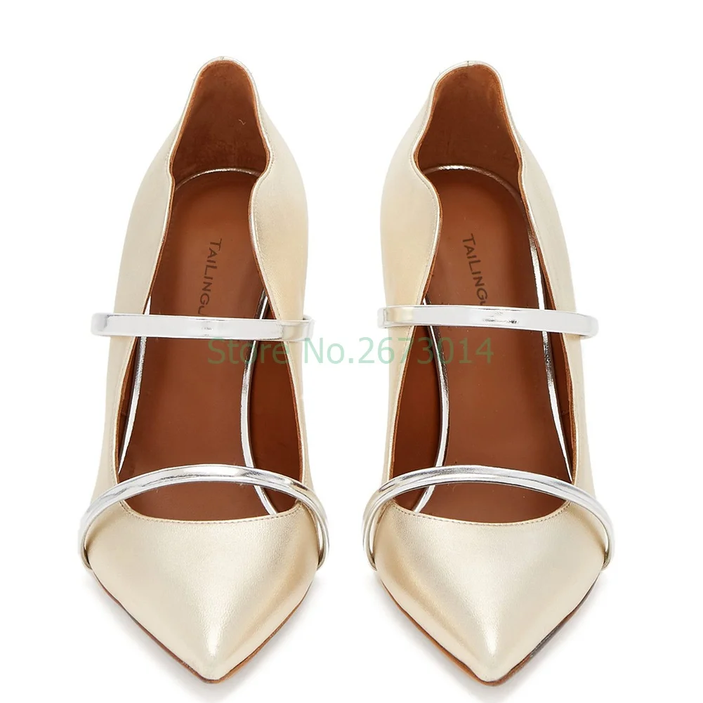 Newest Wedding Nude Pointed Toe Pumps Ankle Elegant Glossy Textured Sexy White Women Party Stiletto High Heels