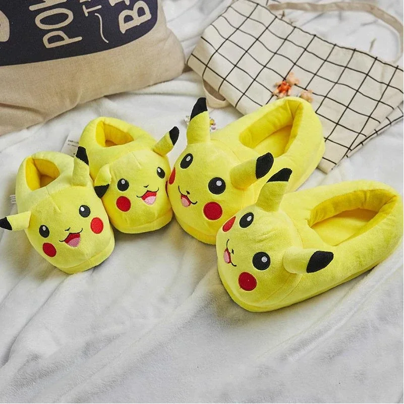 Winter Warm Anime Geel Elfen Slippers Ronde Neus Flock Leuke Unisex Koppels Zachte Thuis Slaapkamer Slippers Schoenen