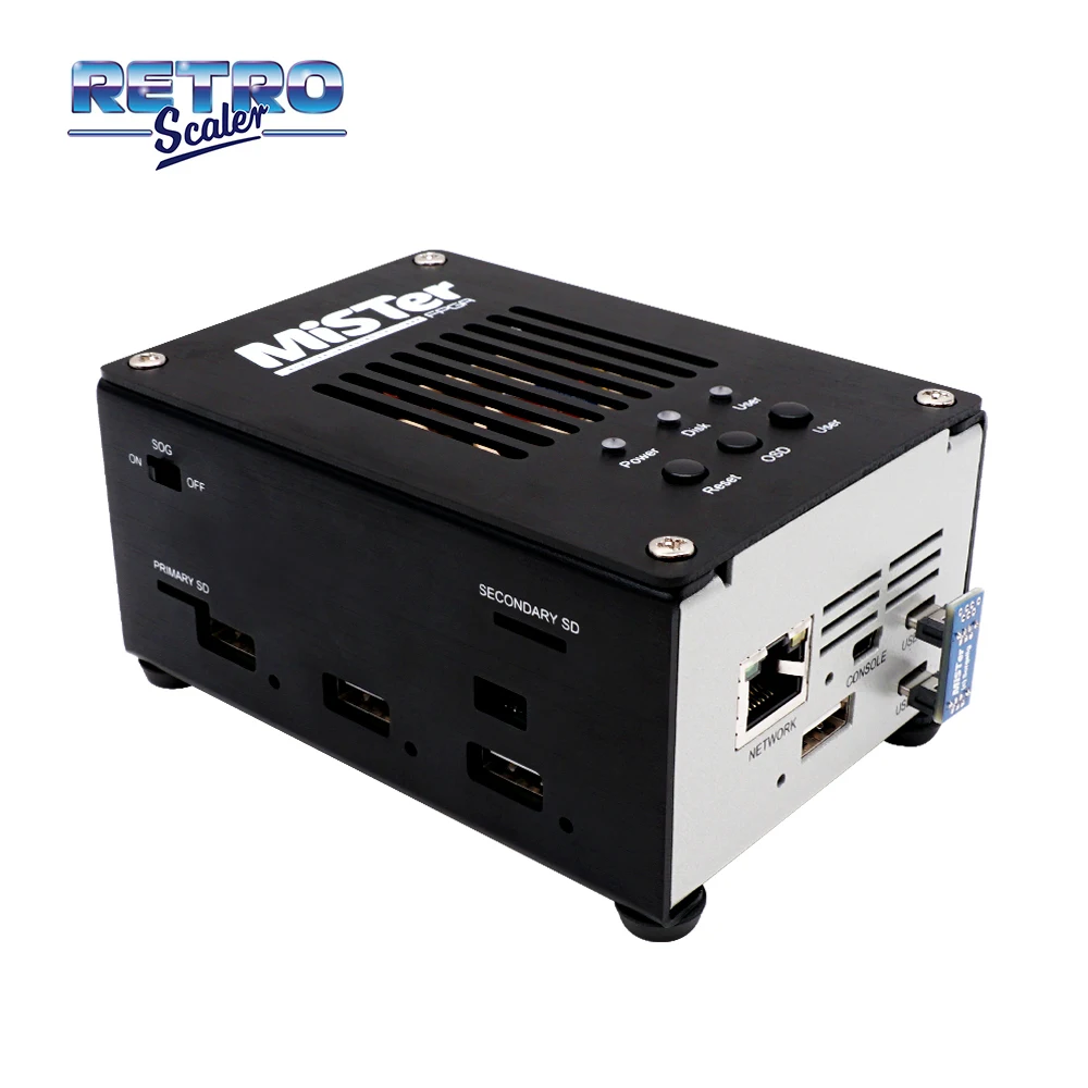 RetroScaler Metal Cases for Mister FPGA Kit Core Control Suit for DE10-Nano Main Board / v6.1 IO Board and Mister USB Hub