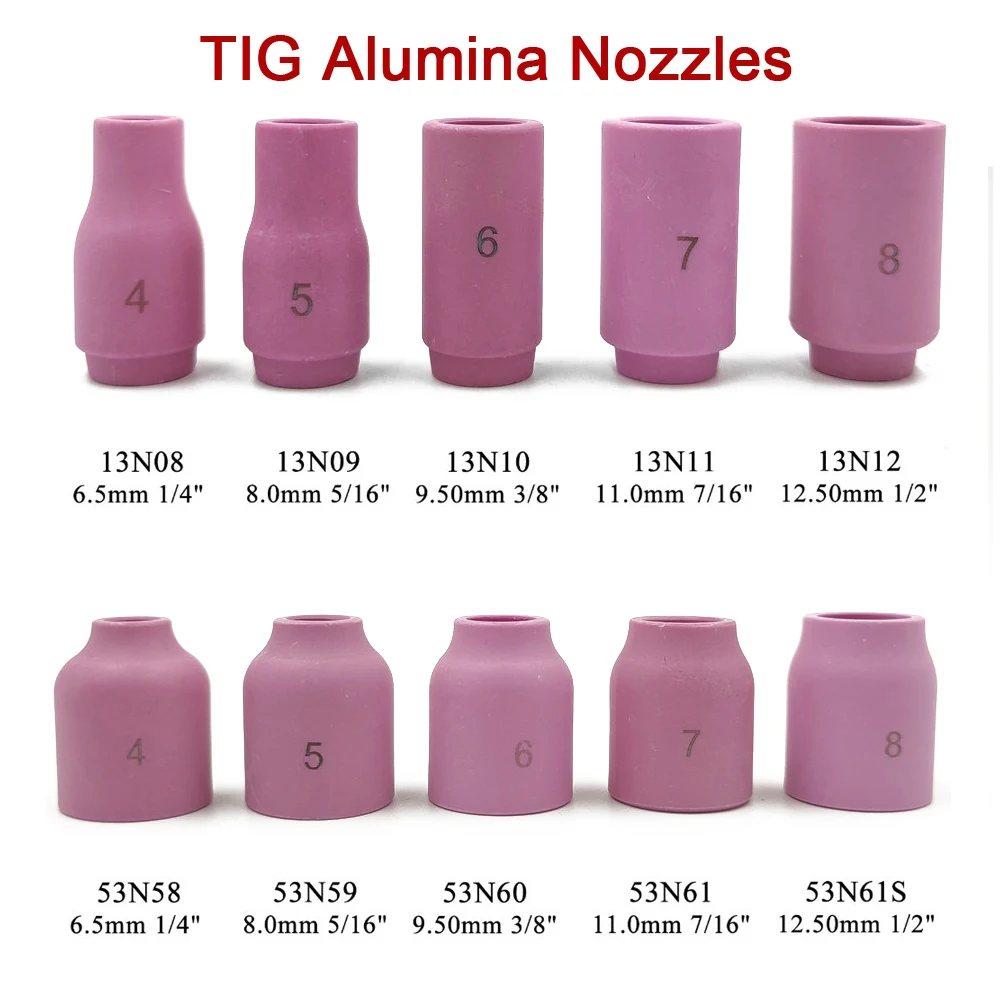 40 Pcs #10 Glass Cups Kit For WP17/18/26 Tig Torch Alumin Nozzle Collet Tig Welding Torch Collets Gas Lens Welding Accessories