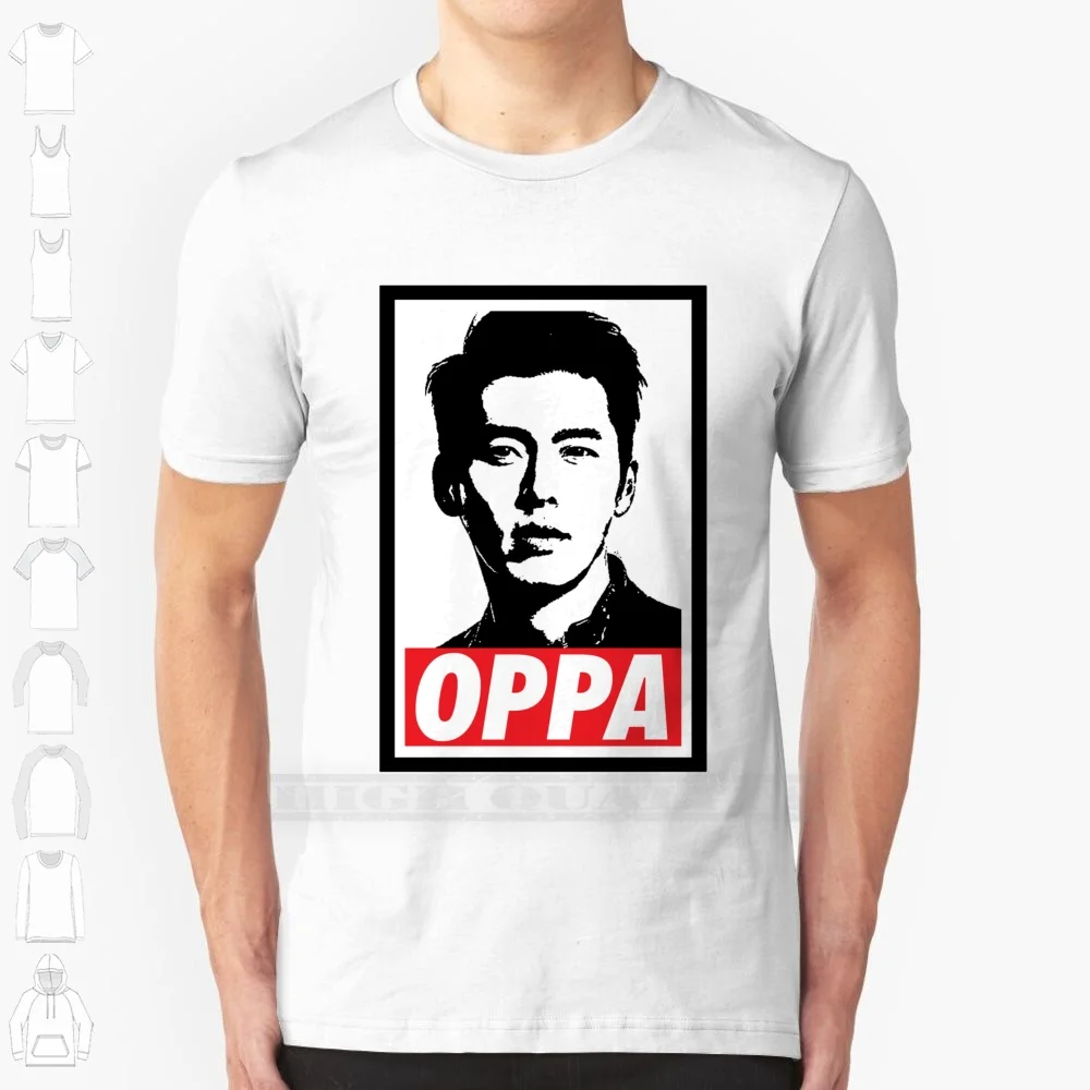 Camiseta Oppa Hyun Bin 100% algodão? ? Hyun Bin Kim Tae Pyeong K Pop Coreia Superstar Ícone Oppa Paródia Paródia Desenho Animado Quadrinhos Pop Art