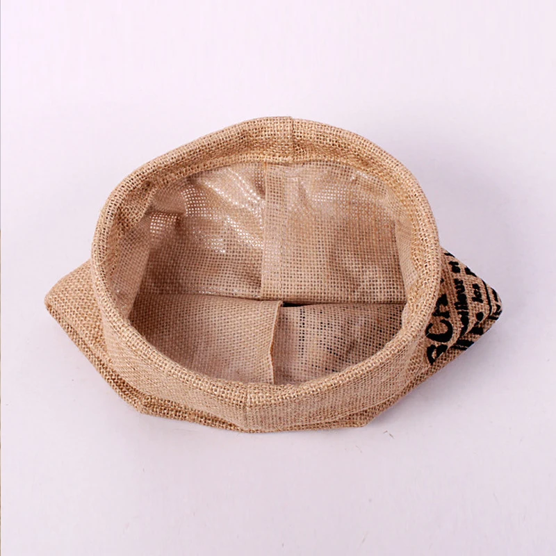 Retro Jute Storage Bag Cotton Linen Flower Bucket Photography Props Rice Bread Holder Bags Food Shooting Background Tools