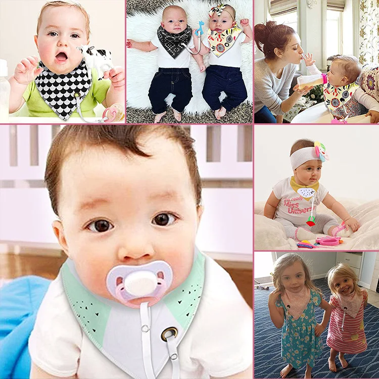 

Saliva Towel Baby Bibs & Anti-drop Rope Super Absorbent Infant Cotton Bandana Dribble Bib Scarf Newborn Feeding J0382