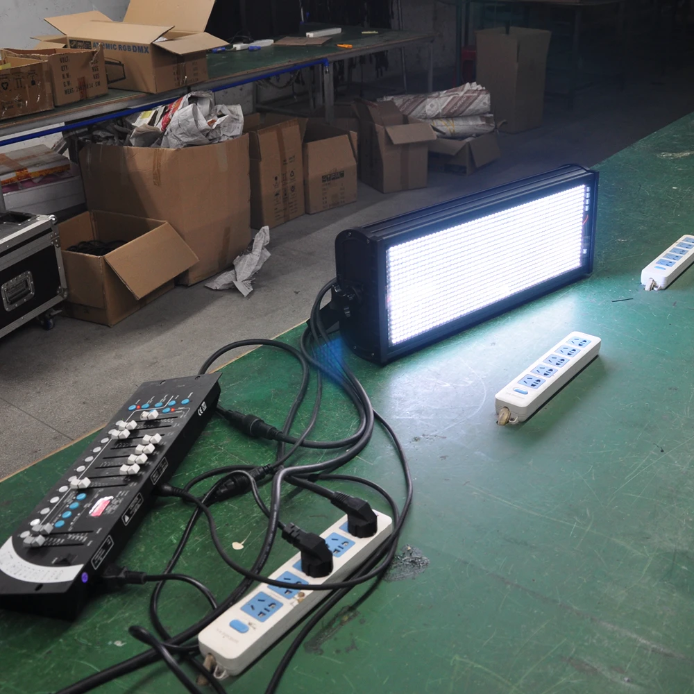 TIPTOP Stage Strobe Light 1200 1W LED Super Bright Flash Stage Lighting Sound Activated Speed Control White Strobe Light