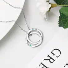 Personalized Double Circles Necklace #5