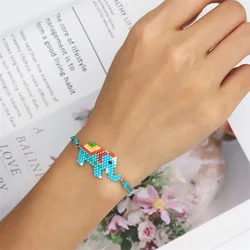 ZHONGVI Children Bracelet Miyuki Elephant Pattern Pulseras Women Gift Jewelry Animal Bracelets Bohemian Handmade Bead weaving