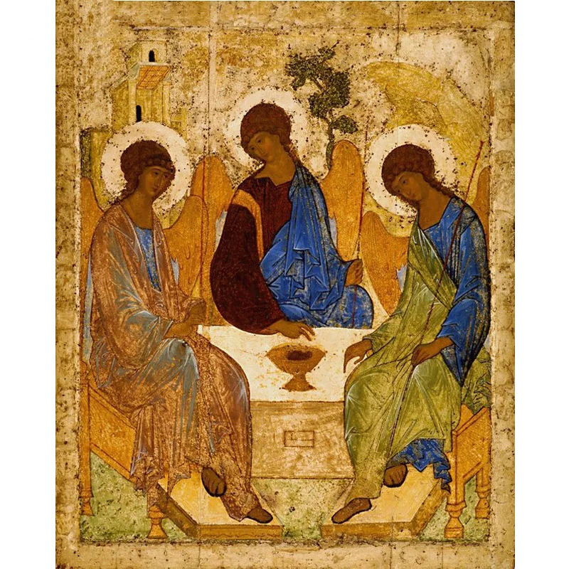 Diamond Painting Cross Stitch Kits Mosaic Diamond Pattern Holy Trinity Icon Three Angels Painting Religious Icon Christian gift