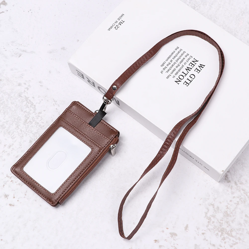 1Pc Men Women RFID Protection Bank Card Holder Adults Kids Business Name Badge Holder Identity Badge Cards Cover With Lanyard