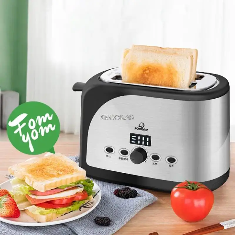 

680W Bread Toaster Breakfast Machine Automatic Toasters Oven Baking LCD Toaster Cooker Bread Maker with Thaw Function 220V