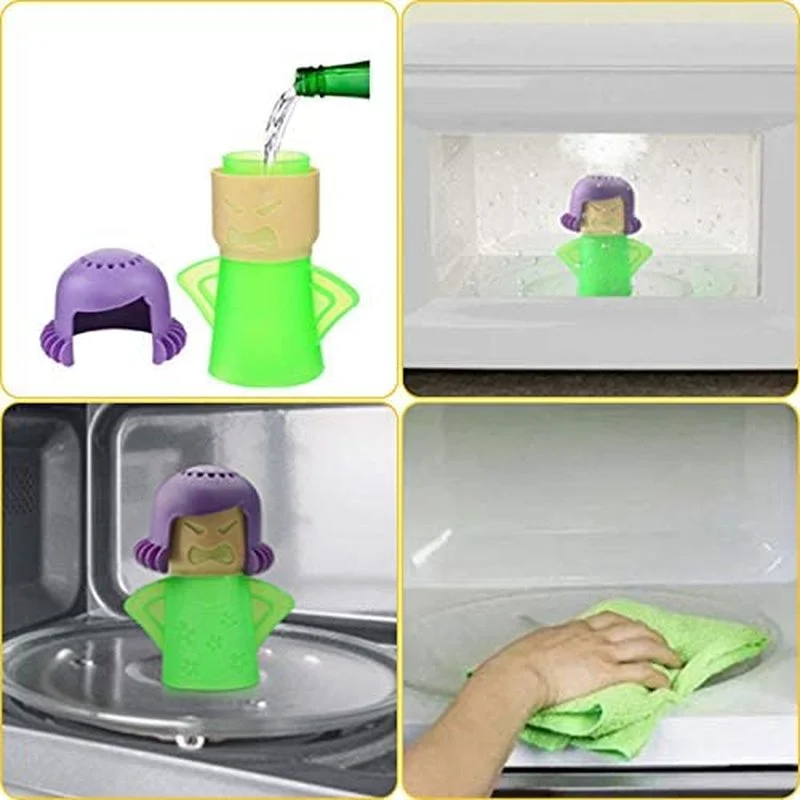 Angry Mama Microwave Oven Steam Cleaner, Easily Clean in Minutes, Clean Clean Clean, Fun Oven Cleaner