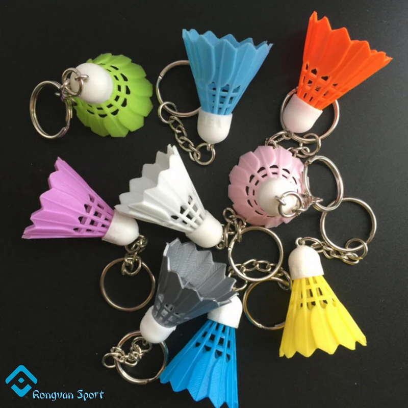 Powerti 20 Stuks Badminton Shuttle Badminton Accessoires-Sleutelhanger Sport Sleutelhanger Badminton Club Souvenir Geschenken