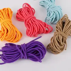 Banda elástica redonda de 5M y 15 colores, cuerda elástica de 2,5mm, banda de goma para la cintura, accesorios para manualidades de costura DIY