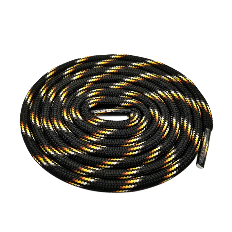 Coolstring 6mm Thick Round Rope Shoelaces Boots Outdoor Sport Casual Round Shoe Lace Colorful Black Drawstring 60-180cm Sales