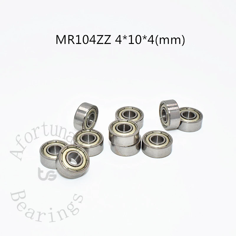 

MR104ZZ 4*10*4(mm) Bearing 10pcs free shipping chrome steel Metal Sealed High speed Mechanical equipment parts