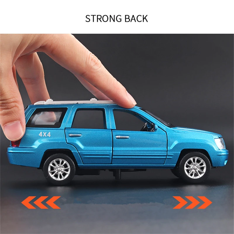 1:32 Grand Cherokee Classic Car Alloy Car Model Diecasts Metal Toy Off-road Vehicles Car Model Simulation Sound Light Kids Gifts