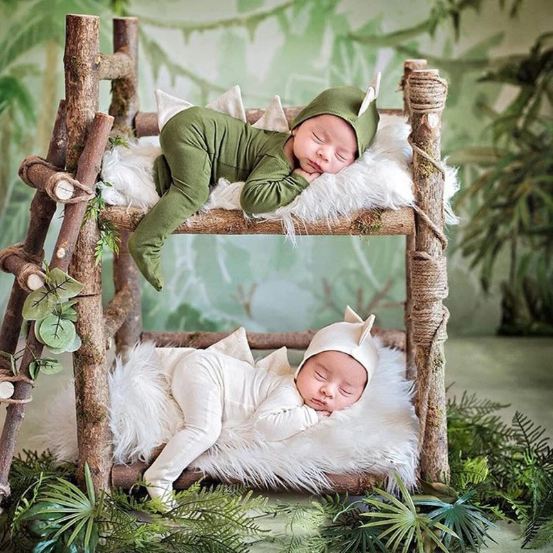 Adorable Dinosaur Newborn Baby Clothing Sets Hat 2pcs Set Bebe Boy Girl Photography Costumes Outfits Infant Rompers