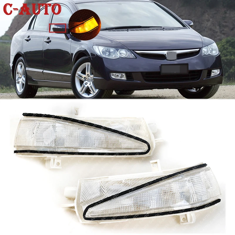 Left and Right Car LED Rearview mirror lights Mirror signal side mirror turn signal lamp For Honda Civic FA1 FD1 FD2 2006-2011