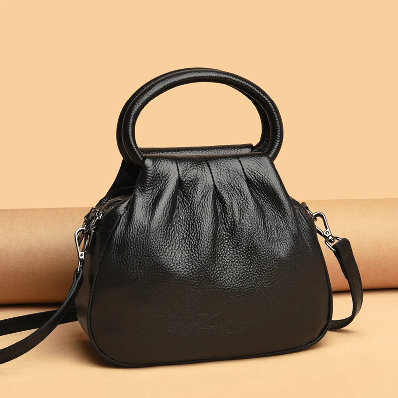 Women Fashionable Genuine Leather Messenger Bag Female High Quality Elegant Shoulder Totes Ladies Luxury Mini Handbags