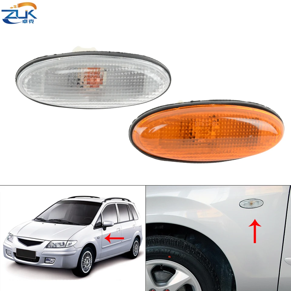 ZUK Side Turn Signal Light Fender Marker Lamp For MAZDA 323 1998-2003 Familia Protege BJ Premacy MX-6 Tribute B01W-51-120