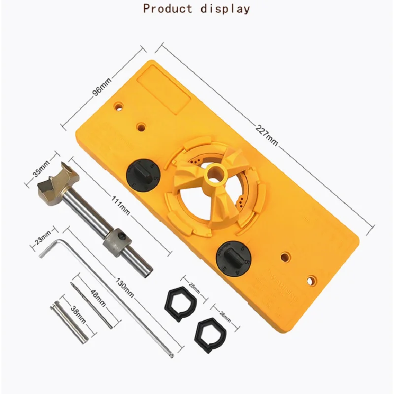 Bản Lề Khoan Jig Che Giấu 35MM Cốc Phong Cách Bản Lề Jig Khoan Khoét Lỗ Cẩm Nang Hướng Dẫn Forstner Bit Gỗ Cắt Gỗ dụng Cụ