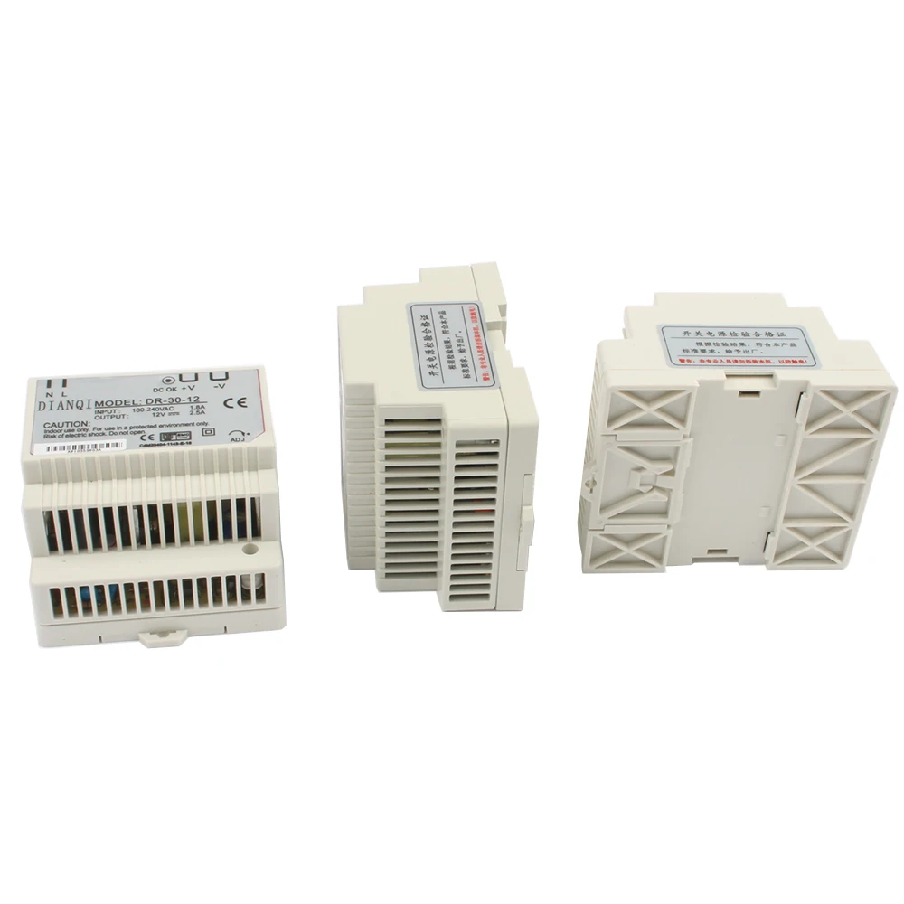 1Pcs DIANQI DR-60W 30W 45W 12V 24V 15V 48V Din Rail switching power supply ac-dc driver voltage regulator power suply DR-60-12