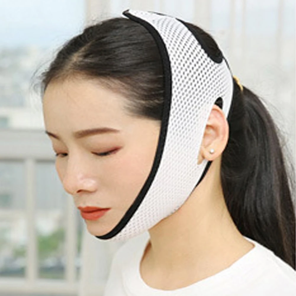 Breathable V Face Cheek Lift Up Band Face Thin Mask Reduce Double Chin V-Line Shaping Bandage Anti Wrinkle Tension Firming Belt