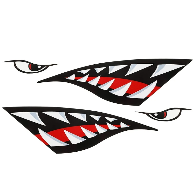 Kayak Shark Sticker Waterproof Stickers Decal Canoe Dinghy Marine Boat Car Automobiles Body DIY Stickers