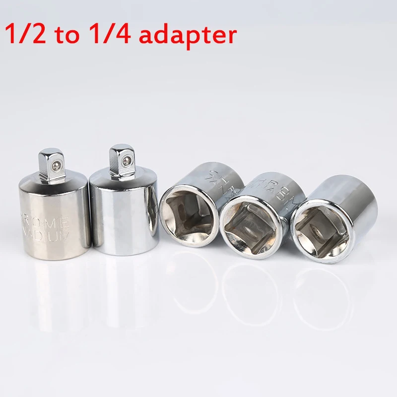 1pc chave de catraca soquete conversor cabeça adaptador manga 1/2 "grande voar para 3/8" voar para 1/4 "aço para 1/4" a 1/2 "a 3/8" para ""