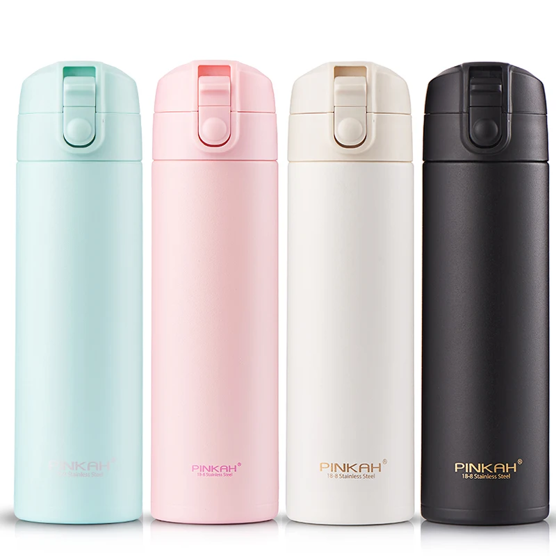 Pinkah Thermos 510ml Leak-proof Stainless Steel Vacuum Flasks Coffee Tea Milk Travel Mug Thermo Bottle Gifts Thermo cup For Car