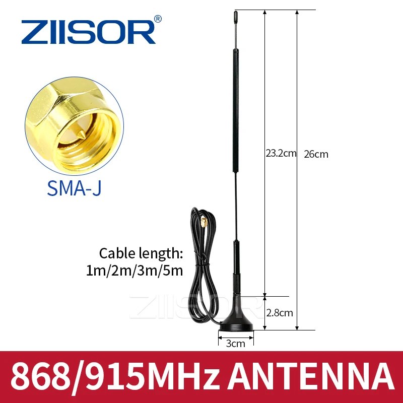868 MHz LoRa Antenna WiFi 915 MHz Long Range Antena for 923 MHz RP SMA Male Helium Miner Antenna Indoor Low SWR